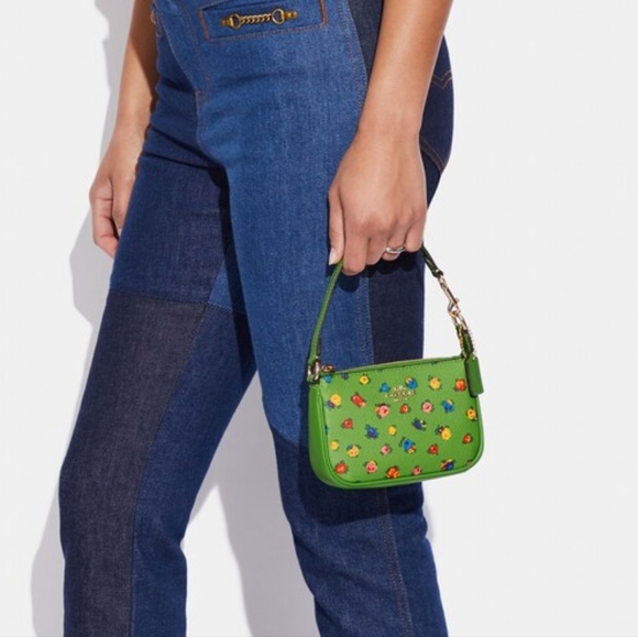 😺COACH Nolita 15 Mini Vintage Rose Print - Picture 2 of 13